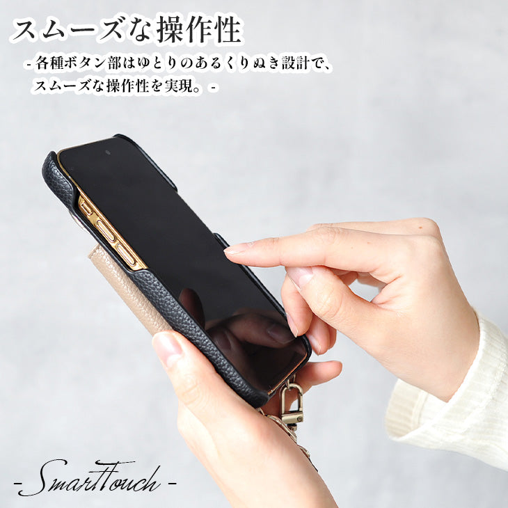 iPhone15 iPhoneケース ストラップセット バイカラー PORTE ensemble